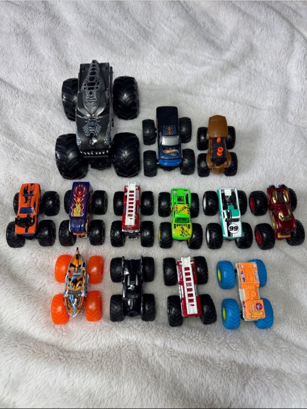 Lot of 13 Hot Wheels Monster Jam Monster Truck Vehicles